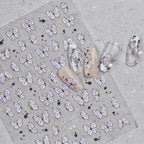 Black White Butterfly Nail Sticker Speckled Butterfly Wings Adhesive Sticker Decals MS584