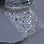 Golden Seahorse Nail Art Stickers Metal Shell Starfish Adhesive Embossed Sticker Decals MS628