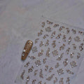 Metal Effect Nail Art Stickers Gold Silver Totem Pattern Adhesive Embossed Sticker Decals MS639 rose gold