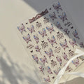 Coquette Aesthetic 5D Butterfly & Rose Nail Stickers - Holographic Script Decals