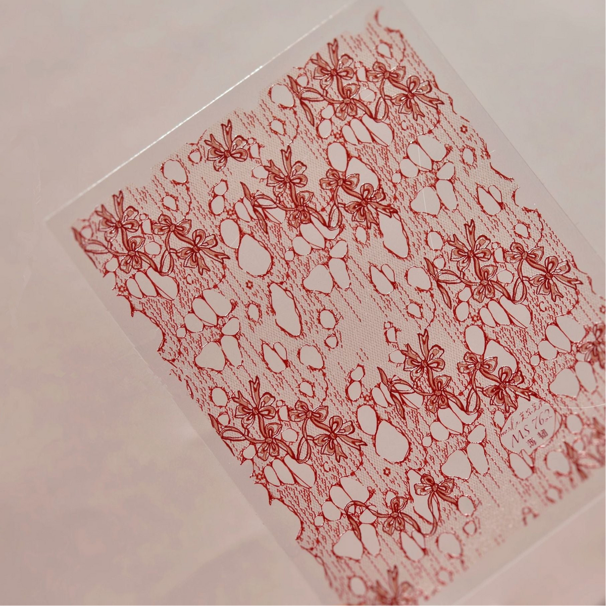 3D Vintage Lace Nail Stickers - Ethereal Netting Design Decals
