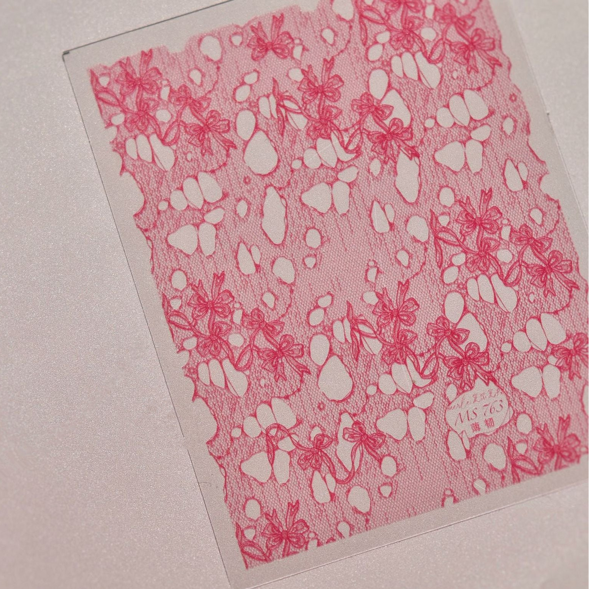 3D Vintage Lace Nail Stickers - Ethereal Netting Design Decals