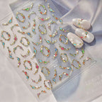 5D Irregular Gemstone & Pearl Nail Art Stickers MS789