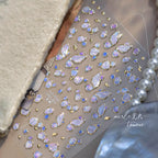 5D Shell Fragment Nail Stickers – Iridescent Pearl Mermaidcore Decals