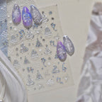 Christmas Nail Art Stickers | Holographic Xmas Tree & Bauble Decals