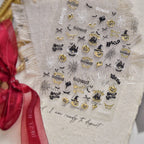 5D Gold Halloween Nail Stickers | Spooky Pumpkin Decals MS872