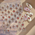 5D Baroque Red Heart & Cross Stickers MS904