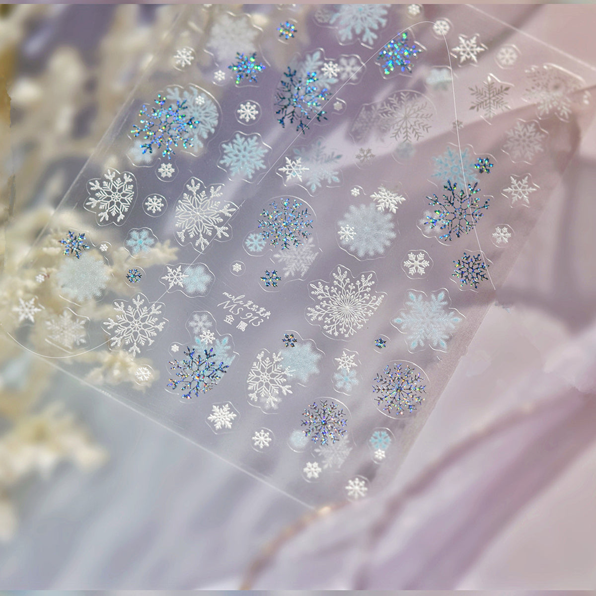 Holo Glitter Winter Snowflake Nail Stickers