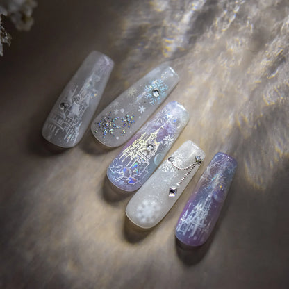 Magical Castle & Snowflake Holographic 3D Nail Stickers to4793