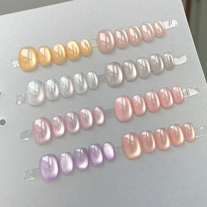 Magnetic Cat Eye Gel Polish Kit -  7 Colors Holographic & Shimmer Nail Polish (12ml)