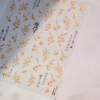 Maple Leaf Nail Art Stickers Ginkgo Leaf Adhesive Embossed Sticker Decals 