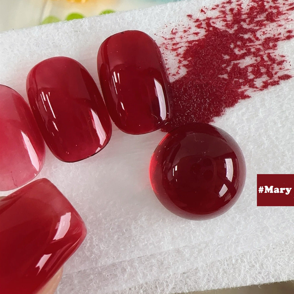 HEMA-Free Stained Glass Gel Polish - 9-Piece Rainbow Jelly Collection (12ml)