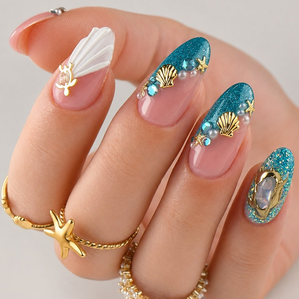 Mermaidcore 3D Shell & Starfish Nail Art Stickers 