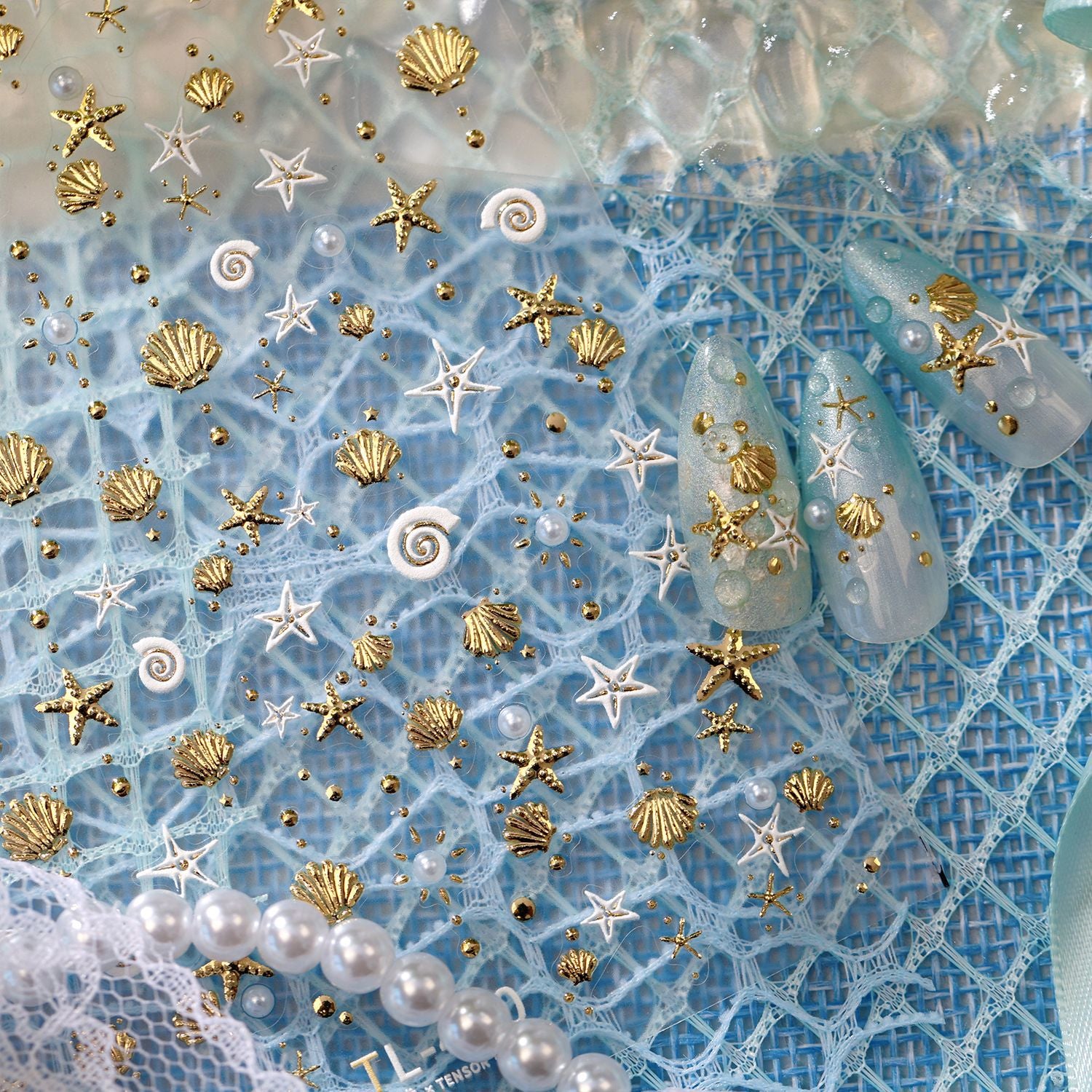 Mermaidcore 3D Shell & Starfish Nail Art Stickers 