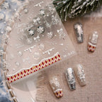 Merry Christmas Nail Stickers - Winter Snowflake Wonderland Jelly Decals