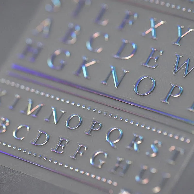 Metal Alphabet Nail Art Stickers Adhesive Sliders Silver Gold Initials Sticker Decals M146