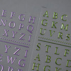 Metal Alphabet Nail Art Stickers Adhesive Sliders Silver Gold Initials Sticker Decals M146