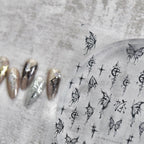 Metal Butterfly Nail Art Stickers Adhesive Embossed Butterfly Wings Sticker Decals 