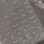 Metal Colors Nail Art Stickers Gold Silver Line With Rhinestone Adhesive Slider Sticker Decals TL127