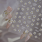 Metal Gold Floral Nail Sticker Decals 1073