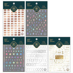 Metal Gold French Lines Nail Art Stickers Adhesive Silver Star 3D Sticker Decals G021 - Nail MAD