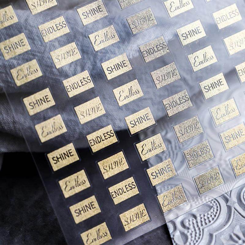 Metal Gold French Lines Nail Art Stickers Adhesive Silver Star 3D Sticker Decals G021 - Nail MAD