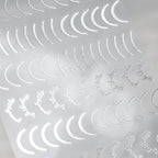 Metal Gold French Lines Nail Art Stickers Adhesive Silver Star 3D Sticker Decals G021 - Nail MAD