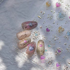 Metal Heart Bow Nail Art Stickers Adhesive Embossed Sticker Decals 