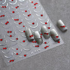 Metal Silver Nail Art Stickers French Lines Nail Art Adhesive Sticker Decals 