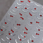 Metal Silver Nail Art Stickers French Lines Nail Art Adhesive Sticker Decals 