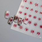 Metal Silver Nail Art Stickers French Lines Nail Art Adhesive Sticker Decals 