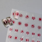 Metal Silver Nail Art Stickers French Lines Nail Art Adhesive Sticker Decals 