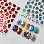 Metal Stamp Design Nail Art Stickers Rose Gold Stamp Design Adhesive Embossed Sticker Decals M147