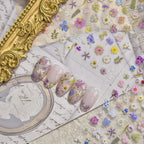 Mini Dried Flower Nail Stickers Wild Pressed Floral Sticker Decals to4026