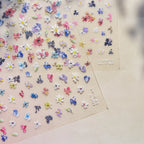 Mini Wild Flowers Nail Stickers Dried Flower Decals Ultra Thin to5021