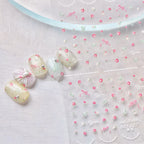 Mini Flowers Nail Art Stickers Adhesive Embossed Spring Flower Blooming Sticker Decals MS637