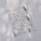 Moon & Stars Chain Nail Art Stickers - 5D Gold Silver Celestial Decals to4050