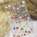 5D Cozy Sweater Nail Stickers | Embossed Knit Texture Decals 5305