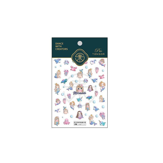 NailMAD Marine Sea Life Nail Art Stickers Embossed 5D Jellyfish  Mermaid Sticker Decals TS1270 - Nail MAD