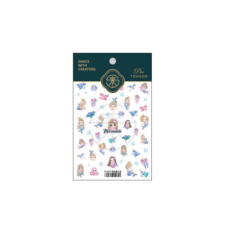 NailMAD Marine Sea Life Nail Art Stickers Embossed 5D Jellyfish  Mermaid Sticker Decals TS1270 - Nail MAD