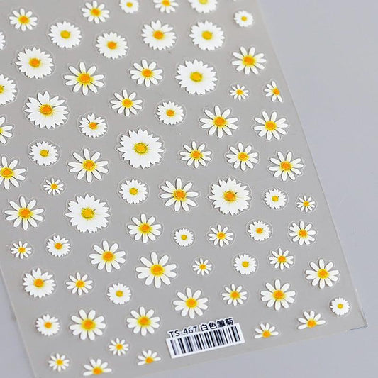 NailMAD Nail Art Stickers Adhesive Daisy Flower 3D Sticker Decals TS467 - Nail MAD