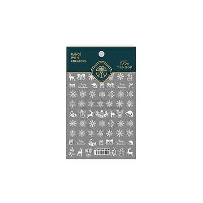 NailMAD Nail Art Stickers Adhesive Embossed Christmas Snowflake TS2005 - Nail MAD