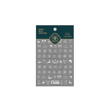 NailMAD Nail Art Stickers Adhesive Embossed Christmas Snowflake TS2005 - Nail MAD