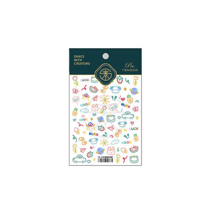 NailMAD Nail Art Stickers Adhesive Embossed Colorful Graffiti Sticker Decals TS1787 - Nail MAD