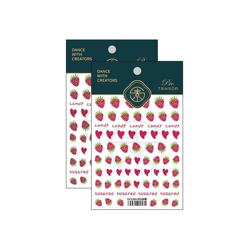 NailMAD Nail Art Stickers Adhesive Embossed Raspberry TS1523 - Nail MAD