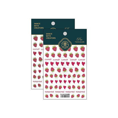 NailMAD Nail Art Stickers Adhesive Embossed Raspberry TS1523 - Nail MAD