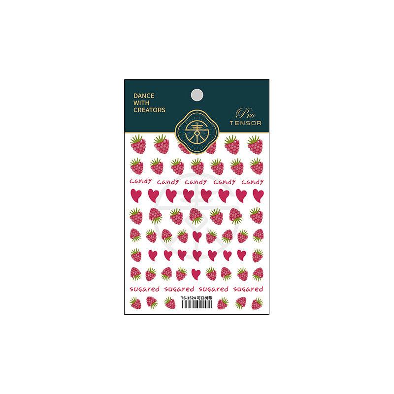 NailMAD Nail Art Stickers Adhesive Embossed Raspberry TS1523 - Nail MAD