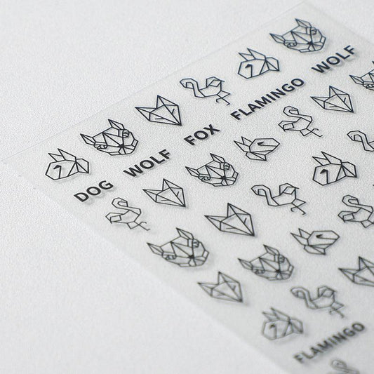NailMAD Nail Art Stickers Adhesive Folding Animals Fox TS154 - Nail MAD
