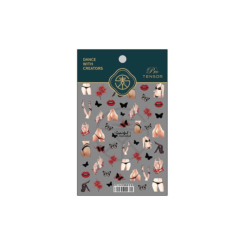NailMAD Nail Art Stickers Adhesive Slider Body Art Embossed Sticker Decals - Nail MAD
