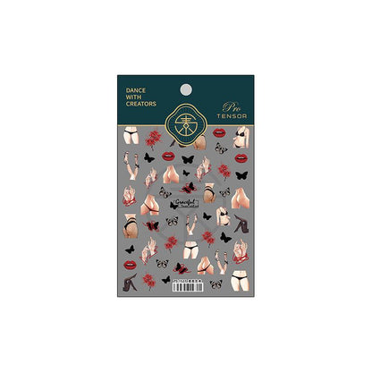 NailMAD Nail Art Stickers Adhesive Slider Body Art Embossed Sticker Decals - Nail MAD